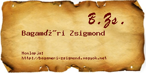 Bagaméri Zsigmond névjegykártya